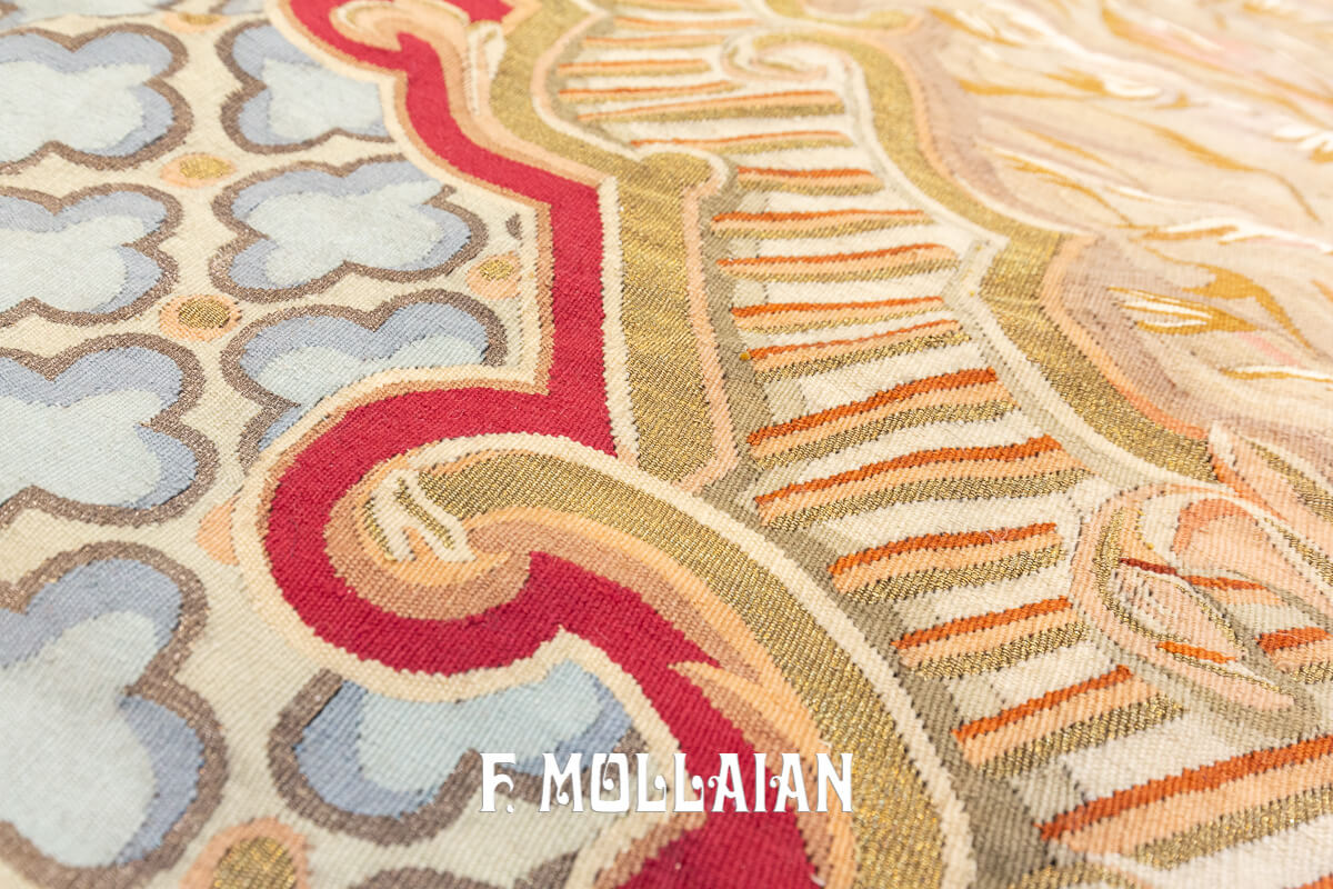 Aubusson Rug Flat-weave n°:387091